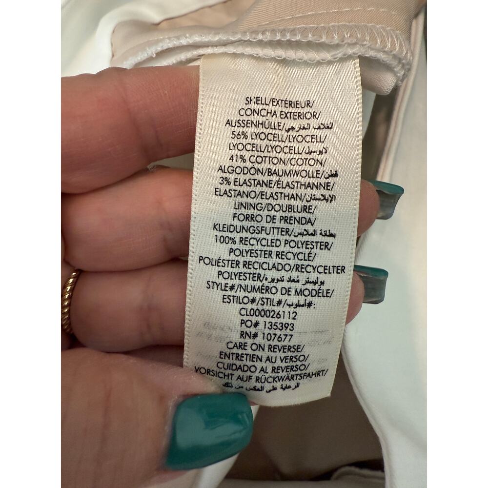 Women's Alice & Olivia White Seamed Flare Bottom Dress Pants Size 8 NWOT - Picture 5 of 13